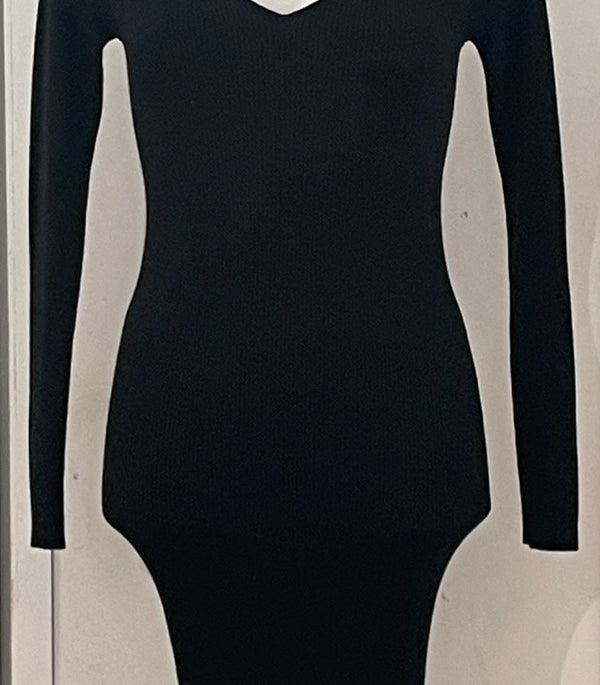 Vestito a righe con scollo a V (Prolungato) art.8216