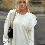 Maglia con un fiore su alto sinistro del petto art.8620