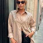 Camicia con perline in forma ala su palle art. 8638
