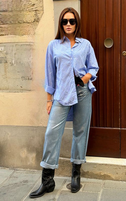 Camicia con perline art. 8639